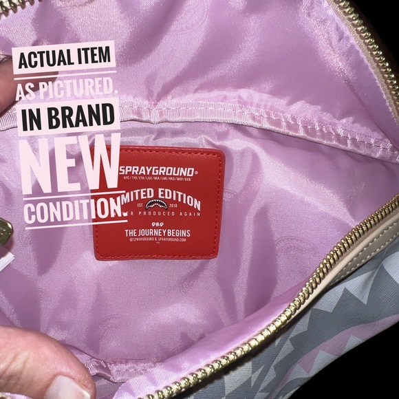 SPRAYGROUND 👛ROSÉ ALL DAY LÁ PALAĨS 👑 SAVVY CROSSBODY ~~~LIMITED EDITION~~~ - Picture 4 of 9